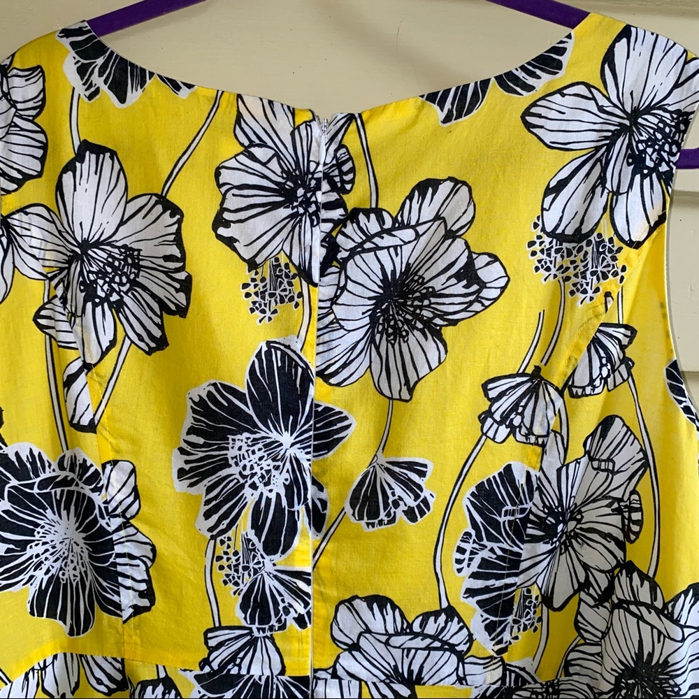 ROBBIE BEE yellow cotton sleeveless dress - Picture 6 of 7